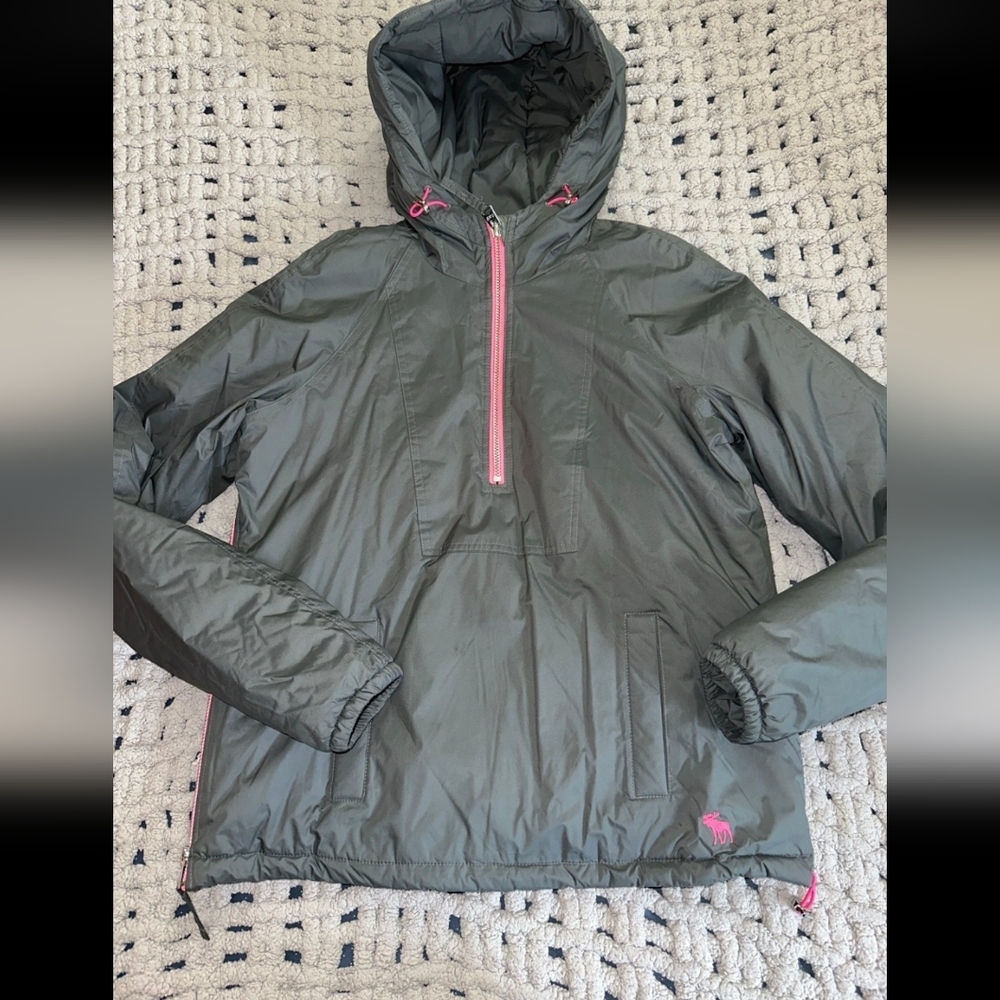 Y2K Abercrombie And Fitch Puffer Windbreaker with Embroidery Logo